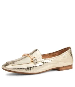 Sale Midas Shoes Midi Pale Gold Mirror Leather Loafers