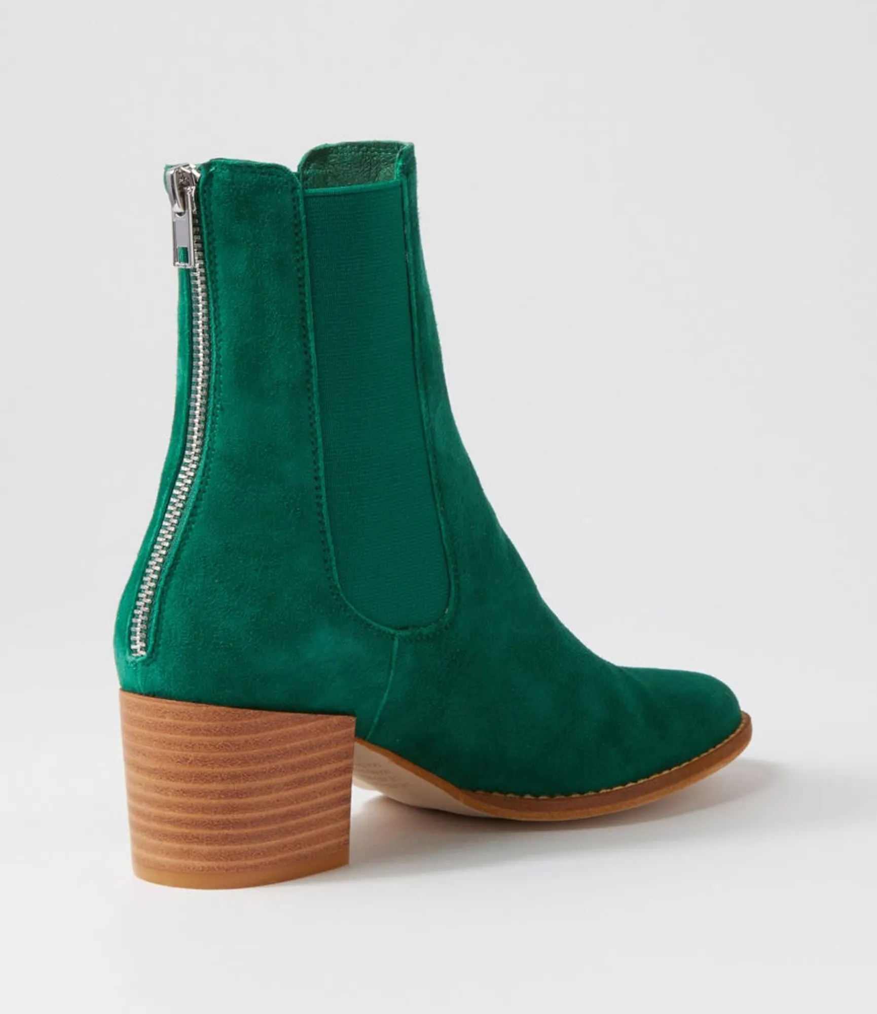 Flash Sale Midas Shoes Mikali Dark Emerald Suede Chelsea Boots