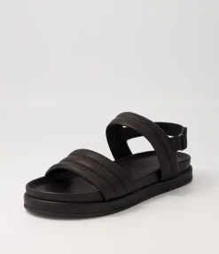 Cheap Midas Shoes Milah Black Leather Sandals