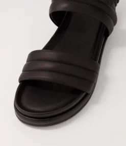 Cheap Midas Shoes Milah Black Leather Sandals