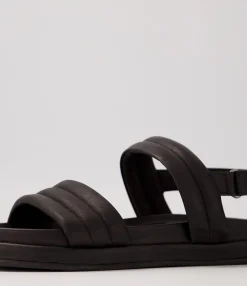 Cheap Midas Shoes Milah Black Leather Sandals