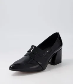 Sale Midas Shoes Millsy Black Patent Leather Heels