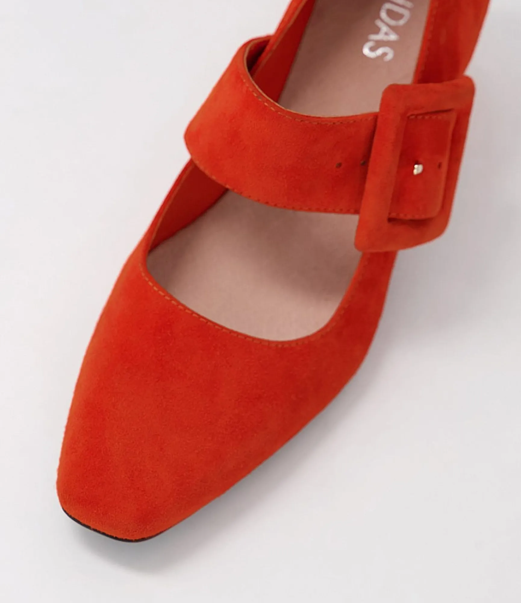 Cheap Midas Shoes Milsen Orange Suede Heels