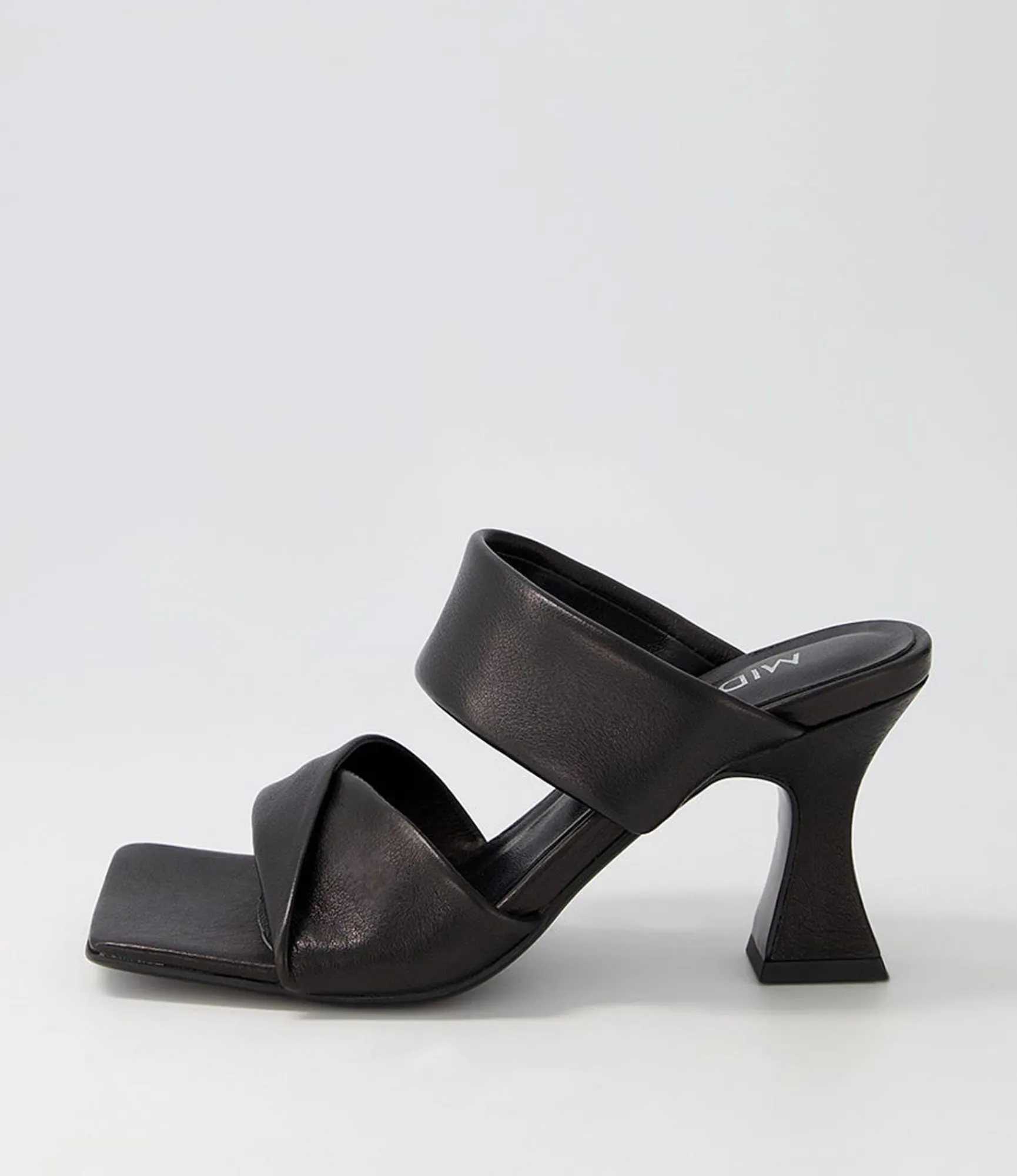 Hot Midas Shoes Missies Black Leather Sandals