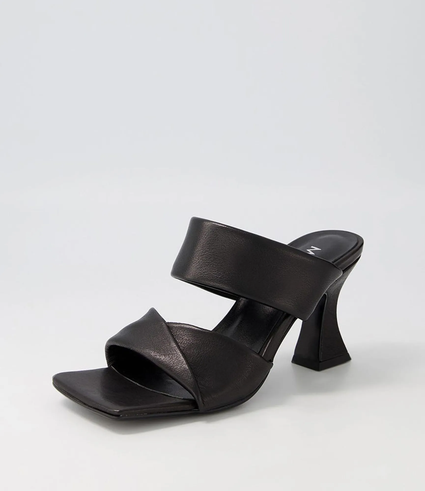 Hot Midas Shoes Missies Black Leather Sandals