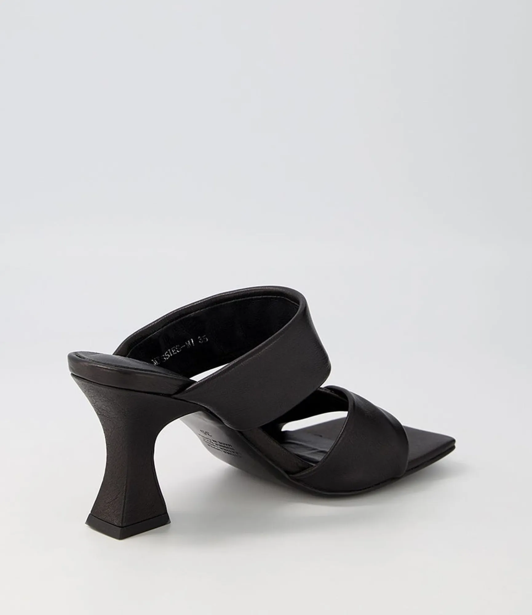 Hot Midas Shoes Missies Black Leather Sandals