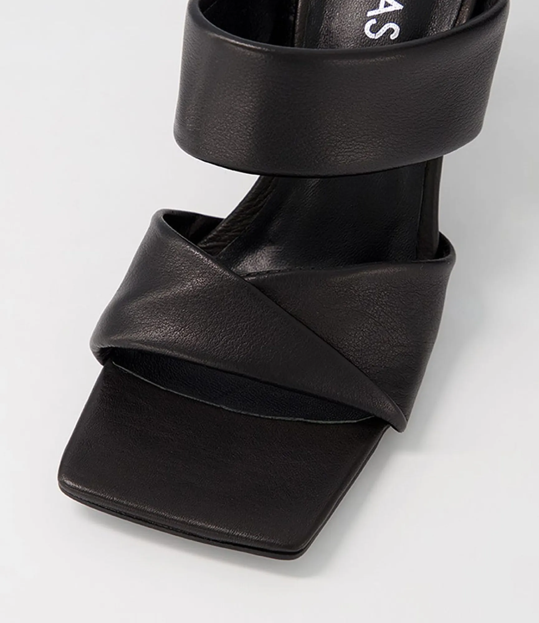 Hot Midas Shoes Missies Black Leather Sandals
