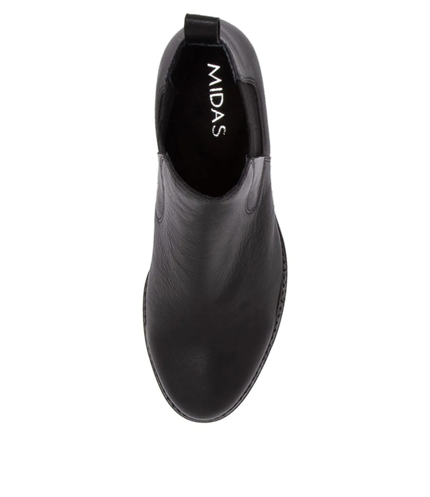 Cheap Midas Shoes Mochi Black Leather Ankle Boots Bh