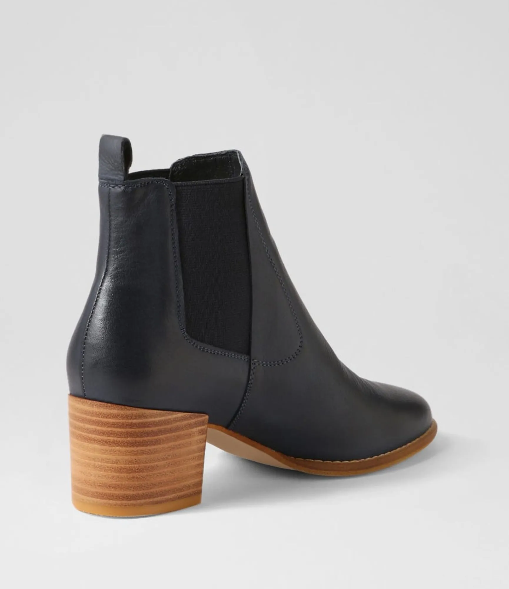 Fashion Midas Shoes Mochi Navy Leather Chelsea Boots