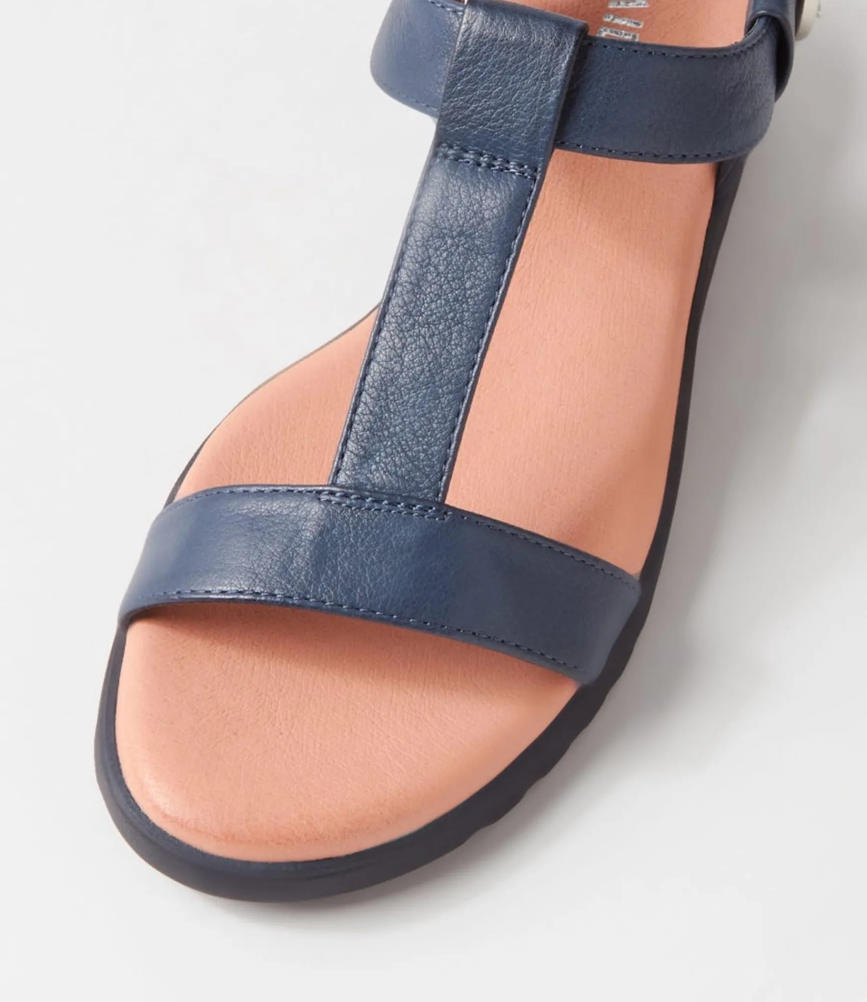 New Midas Shoes Moore Navy Leather Sandals