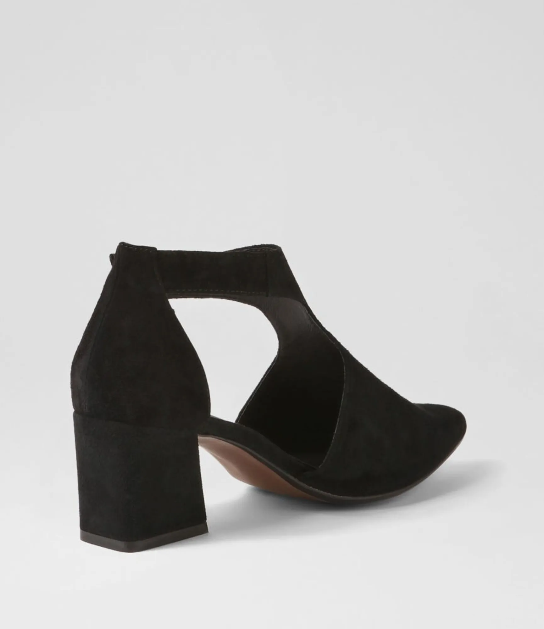 Shop Midas Shoes Morena Black Suede Heels