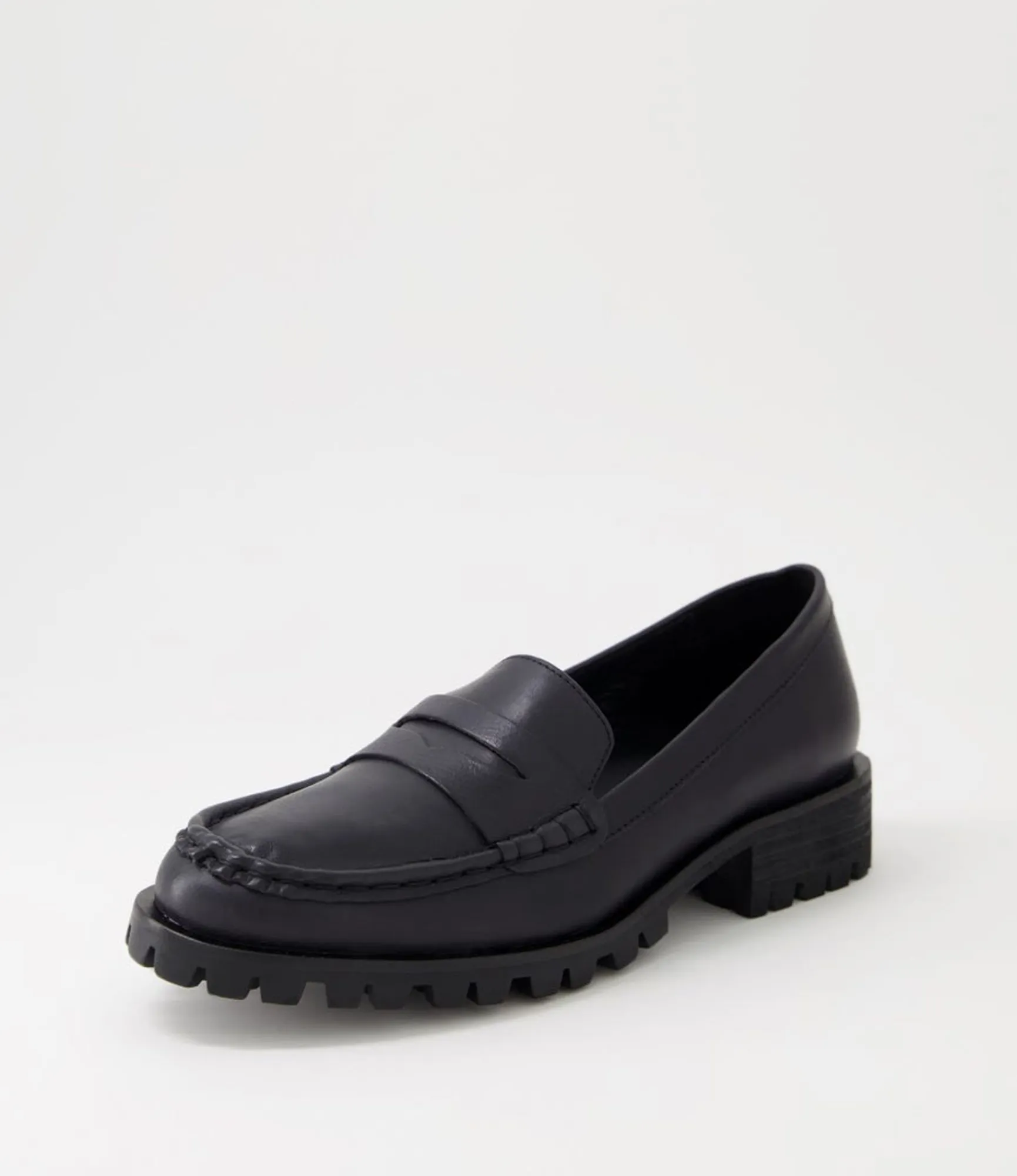 Online Midas Shoes Morla Black Leather Loafers