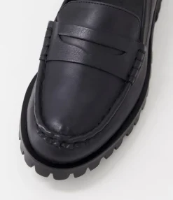 Online Midas Shoes Morla Black Leather Loafers