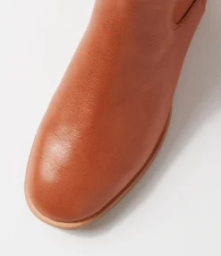 Fashion Midas Shoes Nardia Cognac Leather Chelsea Boots