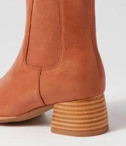 Fashion Midas Shoes Nardia Cognac Leather Chelsea Boots