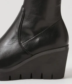 Discount Midas Shoes Narro Black Stretch Ankle Boots