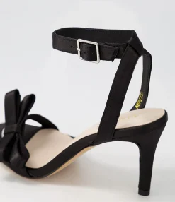 Sale Midas Shoes Nepitta Black Satin Sandals