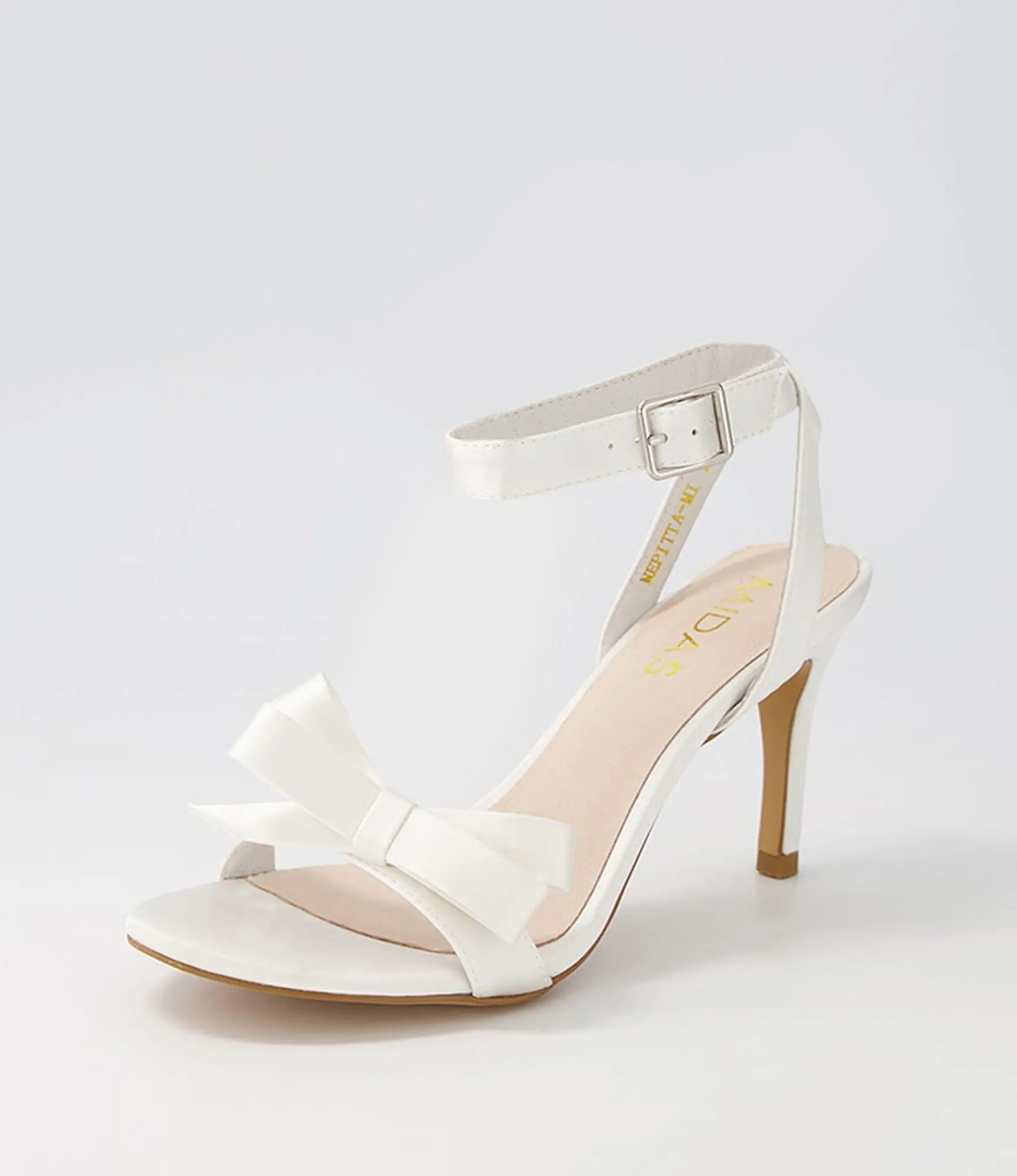 Flash Sale Midas Shoes Nepitta White Satin Sandals
