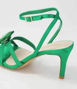Best Midas Shoes Nino Emerald Jewel Satin Sandals