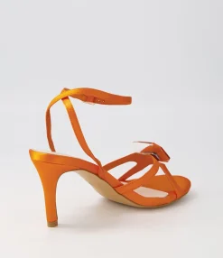 Shop Midas Shoes Nino Orange Jewel Satin Sandals