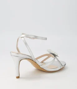 Fashion Midas Shoes Nino Silver Clear Leather Jewels Sandals