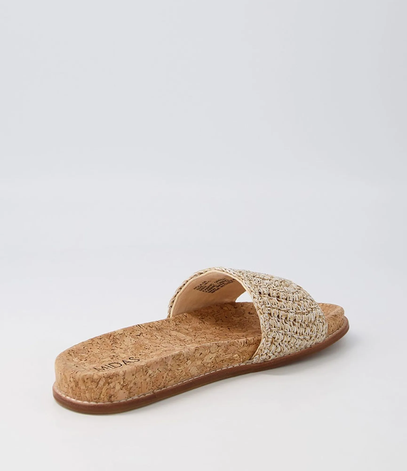 Discount Midas Shoes Nola Natural Woven Slides