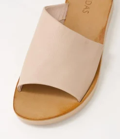 Shop Midas Shoes Nomads Dark Nude Leather Slides