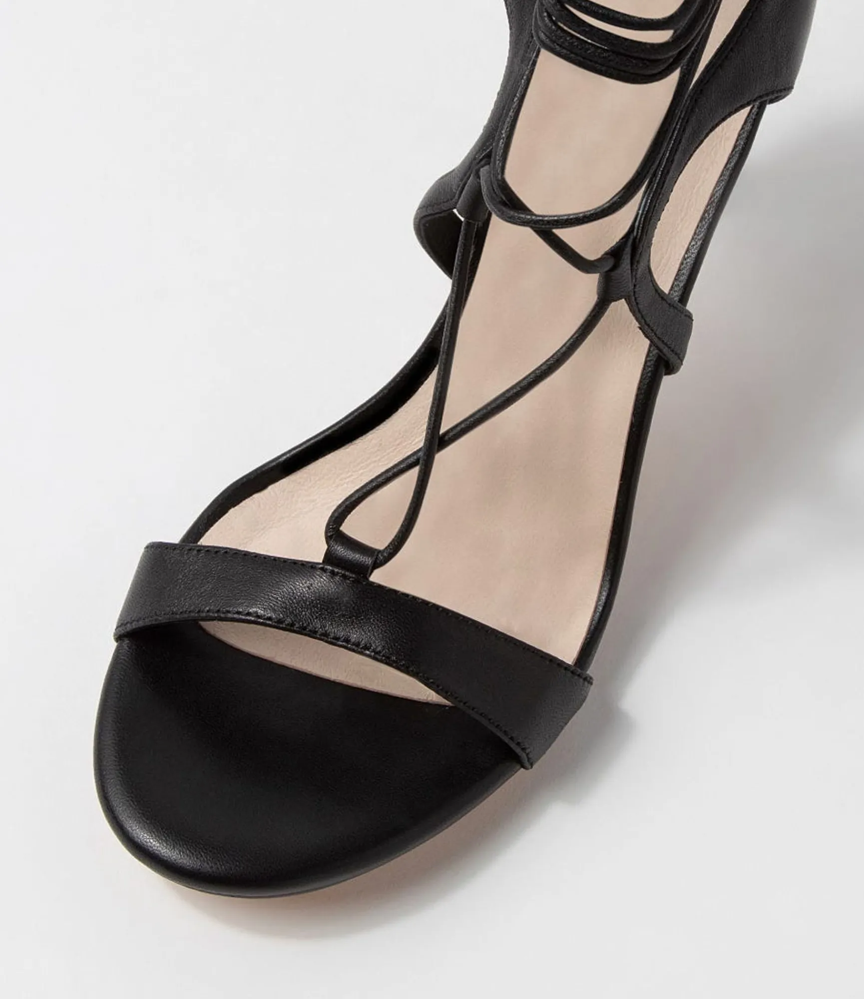 Cheap Midas Shoes Norrina Black Leather Sandals