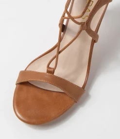Cheap Midas Shoes Norrina Tan Leather Sandals