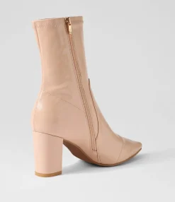 Flash Sale Midas Shoes Noter Dark Nude Stretch Patent Pu Ankle Boots