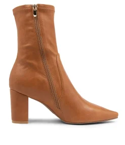 Shop Midas Shoes Noter New Tan Smooth Ankle Boots