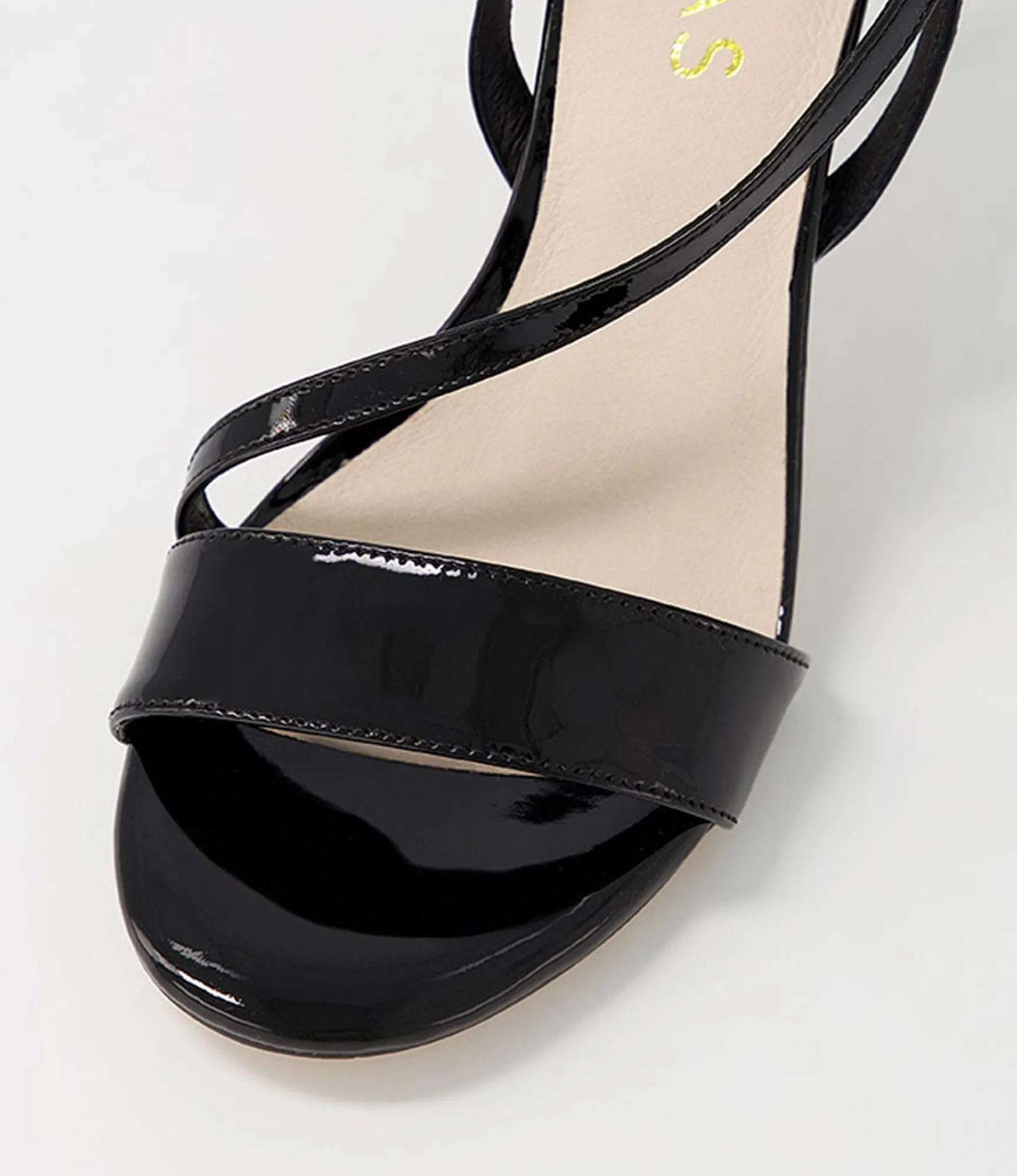 Store Midas Shoes Novie Black Patent Leather Sandals