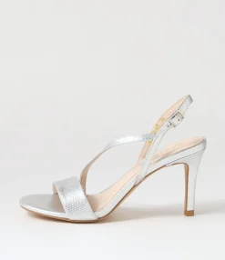 Best Sale Midas Shoes Novie Silver Lizard Leather Sandals