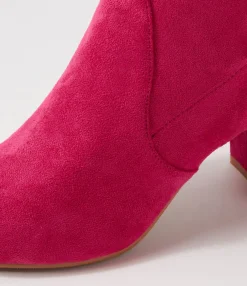 Cheap Midas Shoes Nyla Hot Pink Stretch Microsuede Knee High Boots