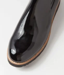 Store Midas Shoes Oleve Black Stretch Patent Pu Ankle Boots