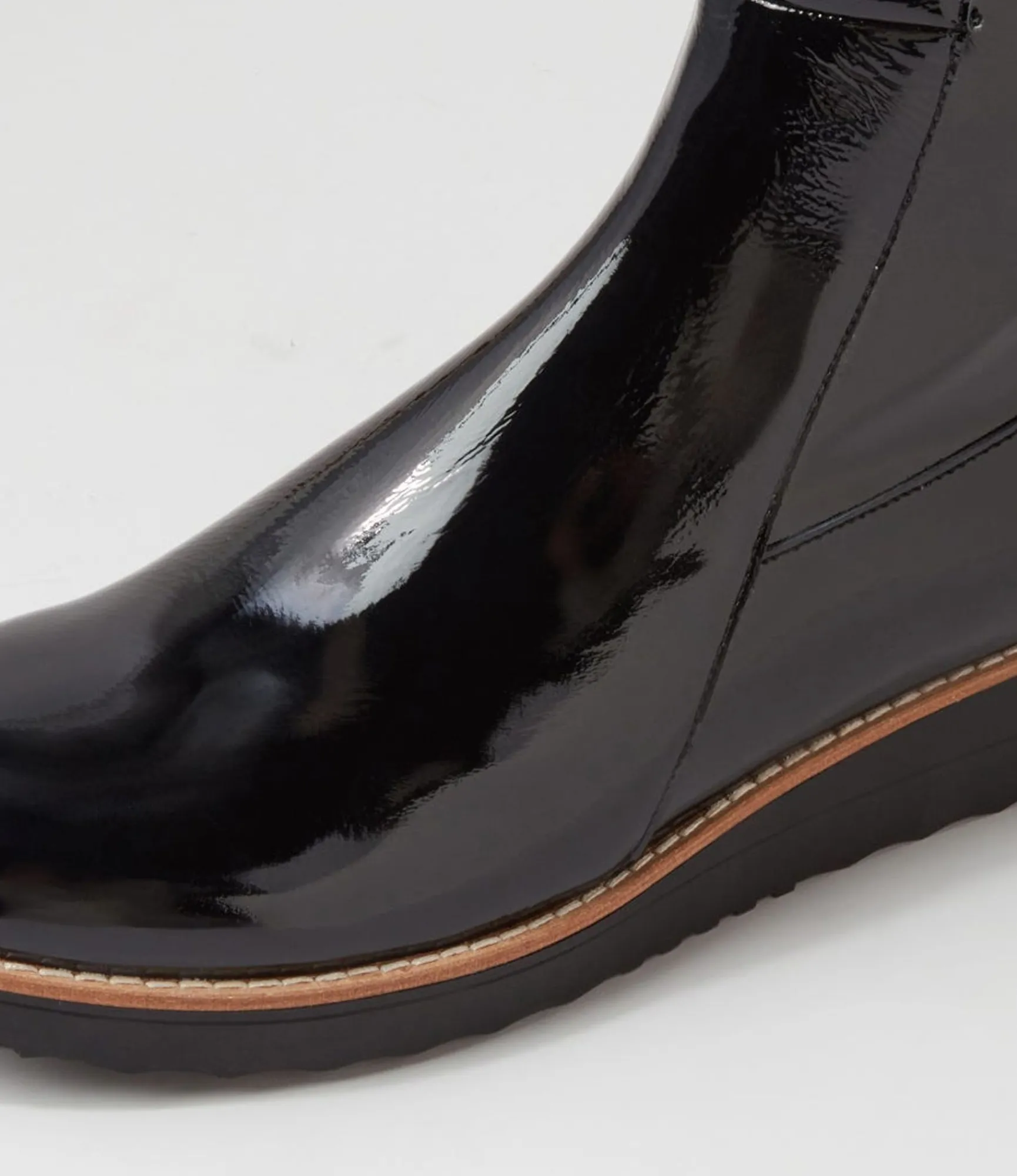 Store Midas Shoes Oleve Black Stretch Patent Pu Ankle Boots