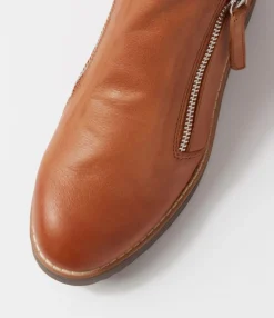 Flash Sale Midas Shoes Olise Cognac Choc Leather Ankle Boots