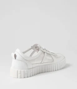 Cheap Midas Shoes Olly White Leather Mesh Sneakers