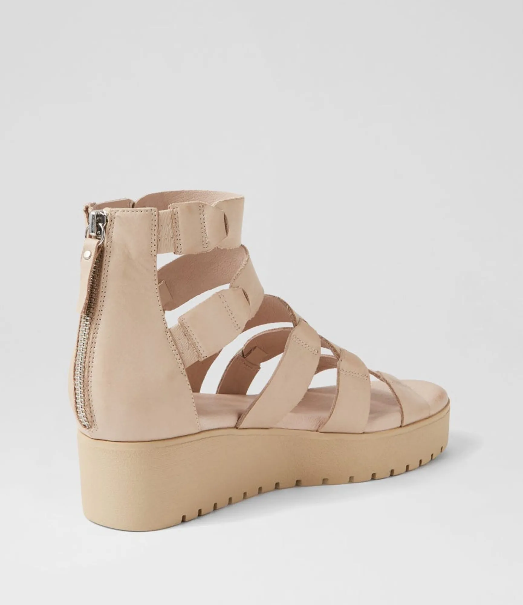Store Midas Shoes Oloy Cafe Nude Leather Sandals