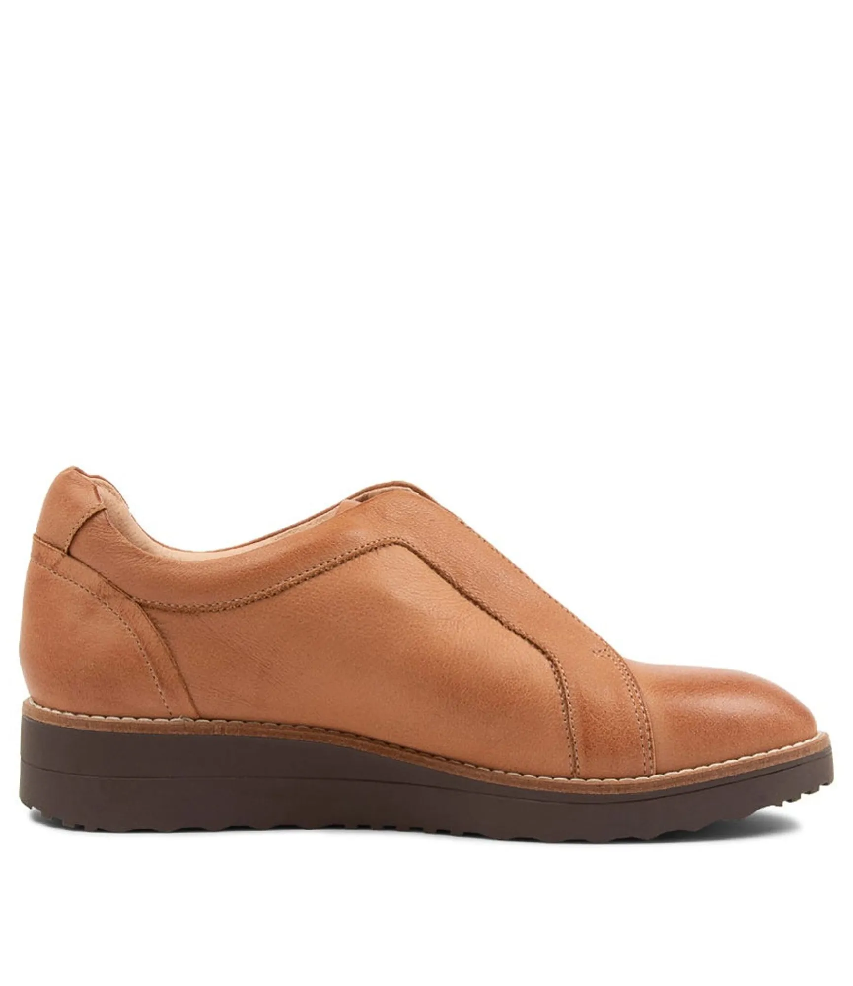 Discount Midas Shoes Onedai Dark Tan Leather Flat Shoes Cs