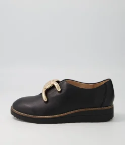 Shop Midas Shoes Opar Black Leather Flat Shoes
