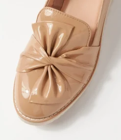 New Midas Shoes Opitto Cafe Patent Leather Flat Shoes