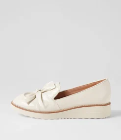 Store Midas Shoes Opitto Ivory Patent Leather Flat Shoes