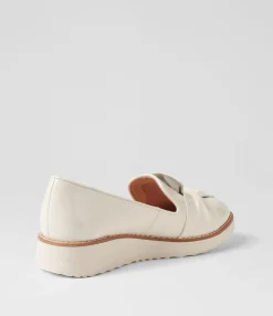 Store Midas Shoes Opitto Ivory Patent Leather Flat Shoes