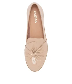 Best Sale Midas Shoes Opitto Latte Patent Leather Flat Shoes Ws