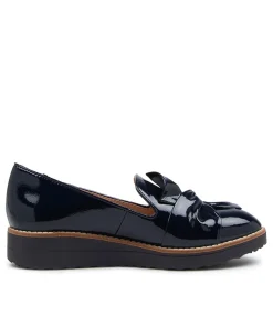 Online Midas Shoes Opitto Navy Patent Leather Loafers Ns
