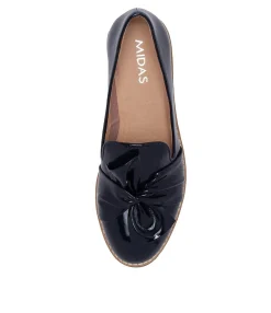 Online Midas Shoes Opitto Navy Patent Leather Loafers Ns