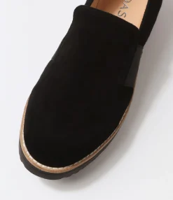 Sale Midas Shoes Orad Black Suede Loafers