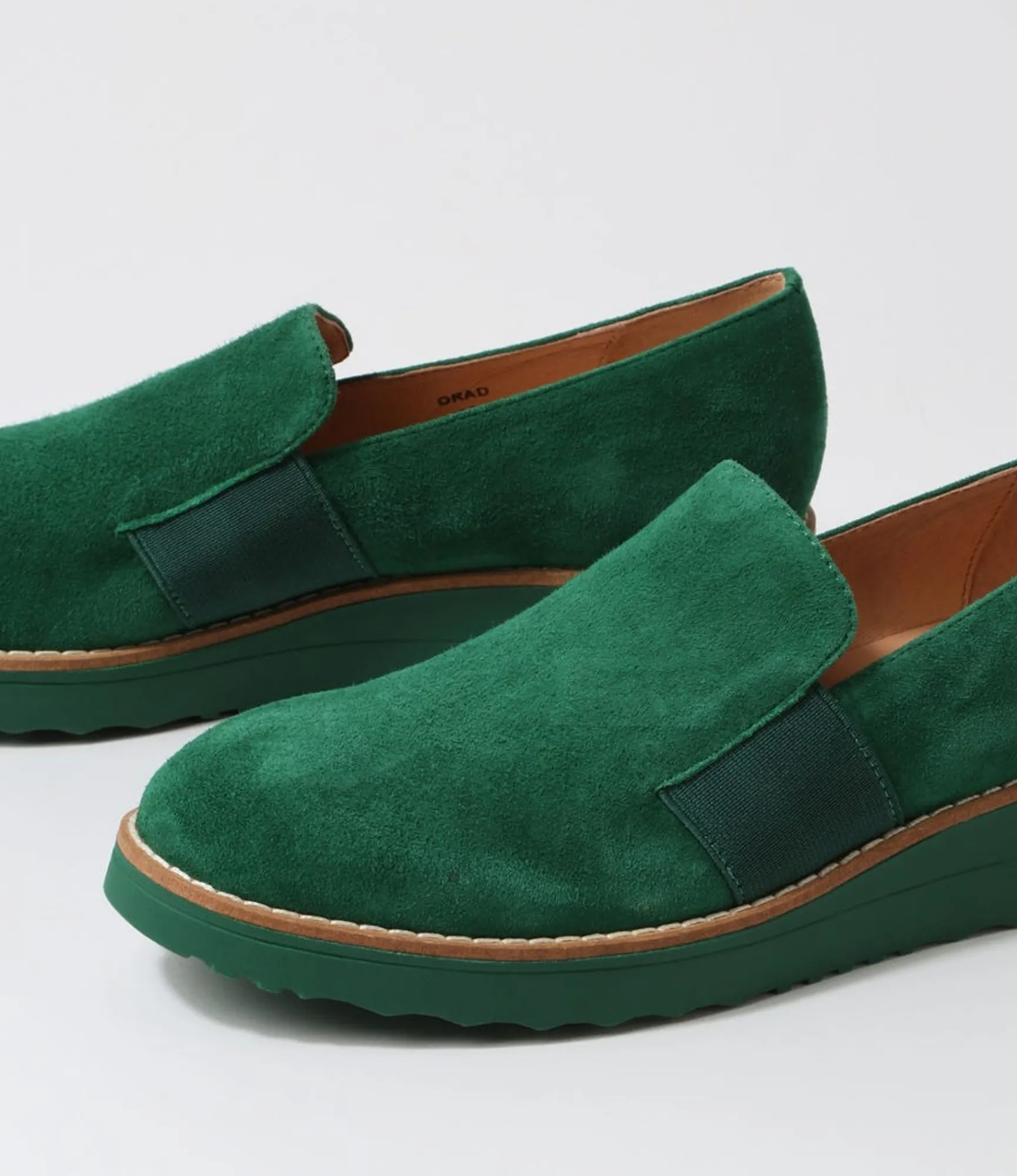 Discount Midas Shoes Orad Dark Emerald Suede Loafers