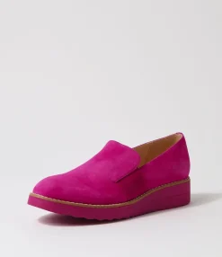Sale Midas Shoes Orad Dark Fuchsia Suede Loafers
